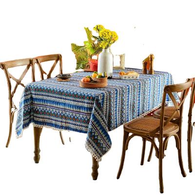 China European and American Southeast Asian style cotton and linen tablecloth party tablecloth table decoration Bohemia decor for sale