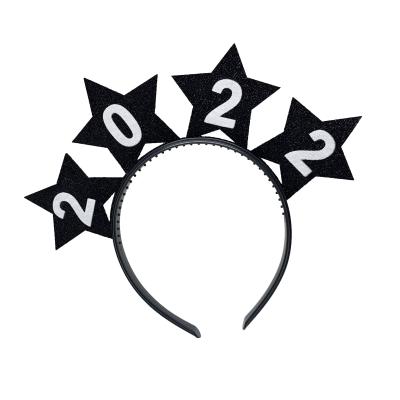 China 2022 Vintage New Year Hair Accessories Custom Hot Five Star Christmas Star Headband Pointed Decoration for sale