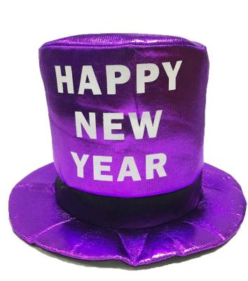 China 2022 Wholesale Custom Image Factory Multi Color Happy New Year Top Hat Party Decorations Supply for sale