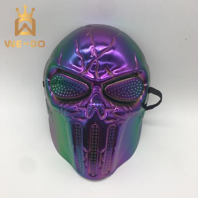 China New Arrival Colorful Scary Magic Halloween PP Color Electroplate Party Mask Full Face Mask For Dance And Cosplay Decoration for sale