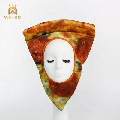 China 2021 character design pizza hat party festival men and women funny plush carnival food party hat for sale