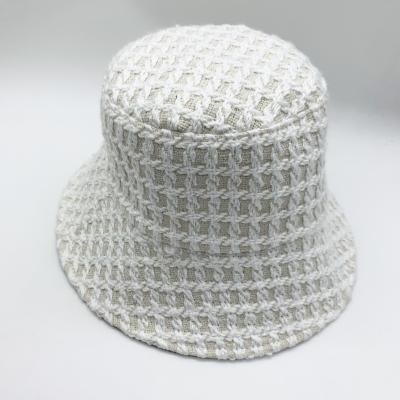 China Hot Sale Fashion Knitted Printed Plaid Fisher Hat Reversible Warm Spring Autumn Winter Bucket Hat for sale