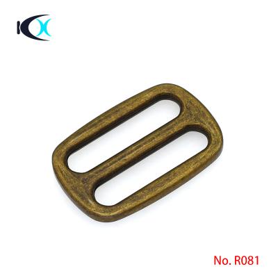 China Eco-friendly Other Bag Accessories 30mm Metal Tri Glide Buckle Ladder Slider Buckle For School Bags for sale