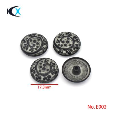 China Eco - Friendly Custom Shoe Accessories Metal Buttons For Jeans Clothing Button for sale