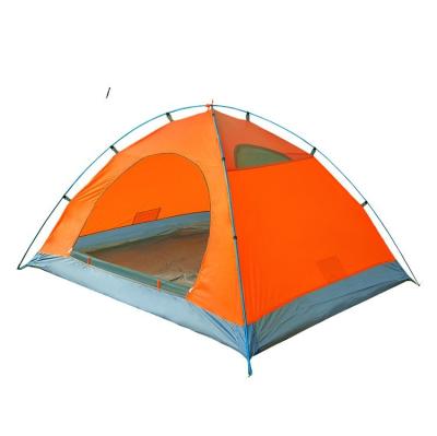 China Diagonal Tying Type Aluminum Double Deck Outdoor Tent 2 Person Outdoor Camping Tent Stretch Tent for sale