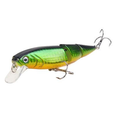 China Outdoor Activities Fishing Wholesale Three Sections 11cm 15.3g Plastic Minnow Fishing Lures Baits for sale