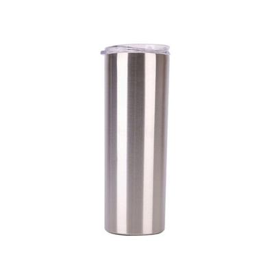 China 30 oz PORTABLE skinny tumbler cups clear stainless steel metal tumbler tumbler with straw for sale