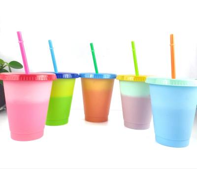 China 480-710ml Viable Color Changing Plastic Cups Reusable Practical Coffee Cup for sale