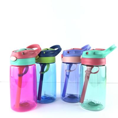 China Sustainable Wholesale 480ML Kids Plastic Drinking Bottle Kids Drinking Water Bottle With Straw for sale