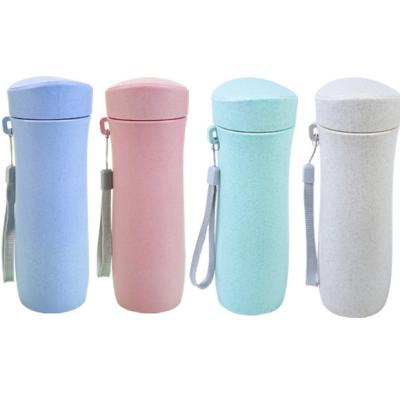 China Portable Heat Preservation Double-Layer Wheat Straw Degradable Coffee Mug for sale