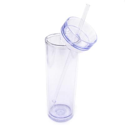 China 16OZ Viable Plastic Tumbler Acrylic Cups Tumbler with Lid and Straw Tumbler Cups Wholesale for sale