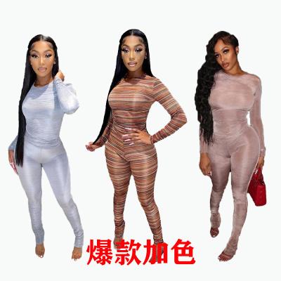 China 2021 Winter Breathable Breathable Pants Stretch Two Piece Sets Long Set Bodycon Outfit Women Slim Sweat Suits 2 Pieces for sale