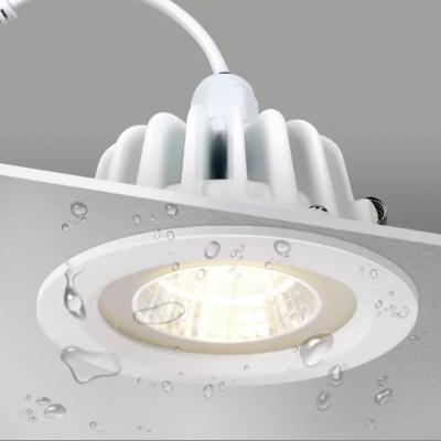 China Round Downlight IP65 Modern Waterproof Shop Light LED Lamp Downlight 4000K Anti-glare Square for sale