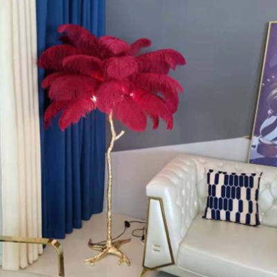 China Modern Indoor Feather Led Modern Nordic Smart Decoration Floor Light Table Lamp Living Room Floor Lamps for sale