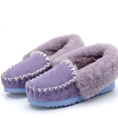 China CUSHIONING Polka Dot Hairy Warm Women's Shoe Slip On Winter Sports Shoes Footwear Faux Fur Flats Cotton Snow Boots for sale