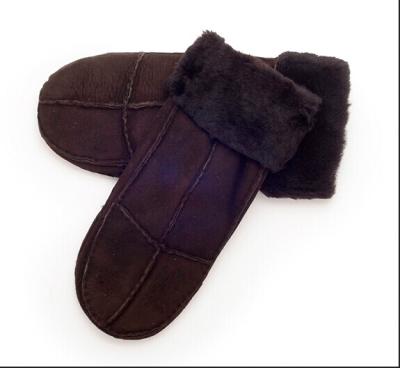 China Fashion Real Lamb Fur Genuine Sheepskin Windproof Shearling Warm Winter Women Mittens for sale