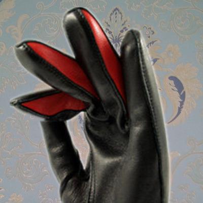 China Wholesale High Quality Simple Fur Skin Mittens Leather Gloves/Fashion/Winter Warm Leather Cheap Gloves for sale