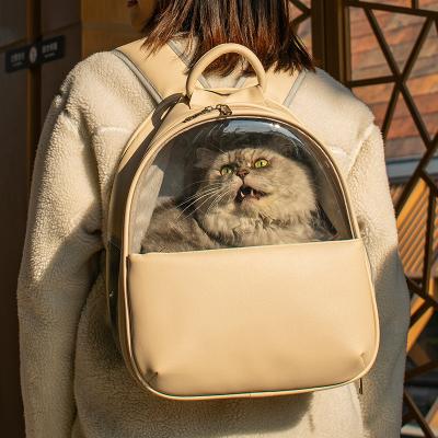 China Portable Pet Breathable Transparent Travel Car Cat Dog Show Cages Space Cages Backpack Bag Carrier House for sale