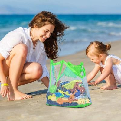 China New Hollow Children's Beach Toy Storage Bag Sand Playing Tools Large Capacity Mesh Bag Outdoor Beach Net Bag for sale