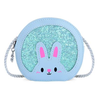 China New School Design Girls Rabbit Glitter Cross - Body Bag Kids Cute PU Leather Women Bags Small for sale