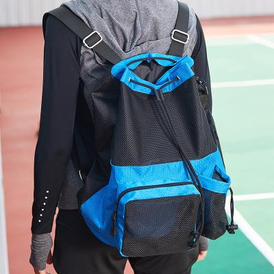 China Lightweight casual travel gym outdoor sports twine suction mesh backpack net school bag to increase swimming yoga for sale