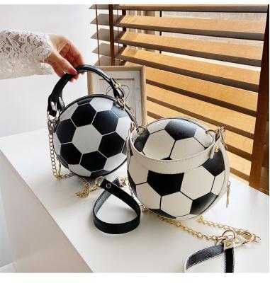 China Fashion Spherical Soft Chain Football Women Basketball Leather Handbags Shoulder Messenger Handbags for sale