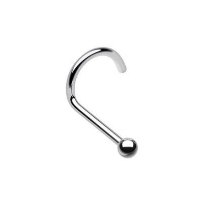 China TRENDY Fashion Jewelry Stainless Steel Nose Piercing Screw With Ball for sale