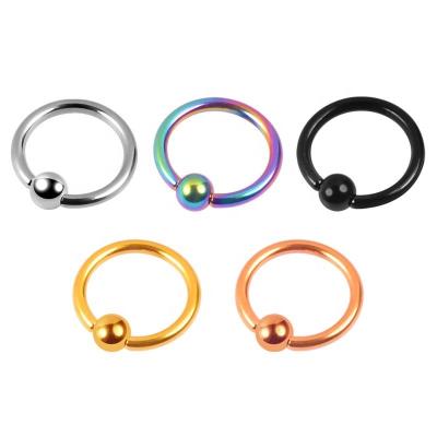 China Factory Price Fashionable Wholesale Stainless Steel Ball 12g Closure Ring With Ball for sale