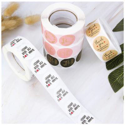 China Personalized Factory Price Eco-Friendly Custom Round Thank You For Your Small Business Wrapping Christmas Gifts Sticker for sale