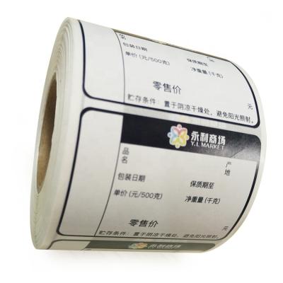 China Super Market Waterproof Custom Printing Adhesive Shelf Label for sale