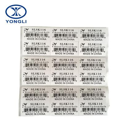 China Clear Custom Barcode Label Waterproof Printing Self Adhesive Sticker Roll / For Barcode Printer Machine for sale