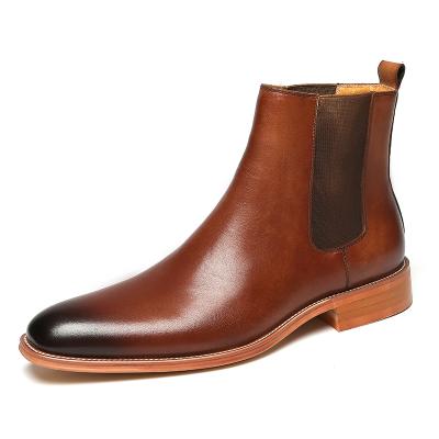 China Waterproof 2022 Italian Genuine Leather Factory Classics Chelsea Boots For Men Brown Boots Black Boots for sale