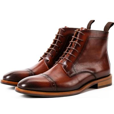 China 2022 Waterproof Genuine Leather Boots For Men Chelsea OEM ODM Classic Logo High Quality for sale