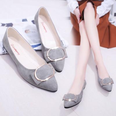 China 2022 Hot Selling Women's Style Butterfly-knotted Casual Genuine Leather Singles Spring Non-slip Walking Shoes Hot Sale Flat-soled Shoes for sale