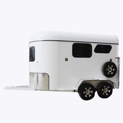 China Other Trailers Safe Easy To Tow 2 Horse Angle Trailer Budget Horse Float for sale