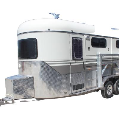 China Other Premium Quality 3 Angle Horse Trailers Premium Load Angle Horse Float Trailer Heavy Duty Construction for sale