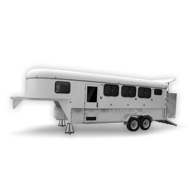 China Other Trailers Front 2 Horse Square Angle GN With Luxury Lounge for sale