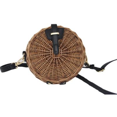 China Newest Fashinable 2020 Hot Sale Round Woman Woven Rattan Straw Bags for sale