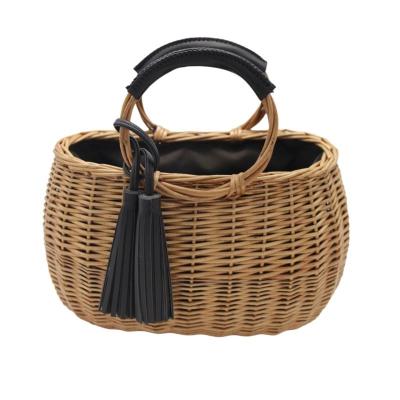 China Newest Hot Sale Fashion Fashinable Woven Bali Rattan Straw Bags for sale