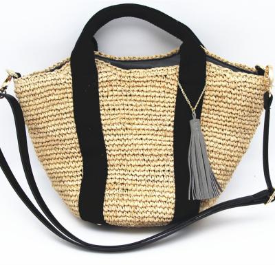 China New Fashion Factory Price High Quality Hand - Woven Tote Handbags Raffia and Straw Crochet Paper Bags for sale