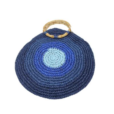 China Fashinable 2020 Newest Hot Sale Round Crochet Straw Bamboo Bag for sale