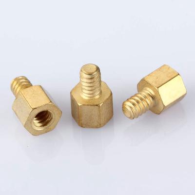 China Chinese Supplier High Precision Brass Aluminum Anodized Standoff Screws Hole Hex Standoff Male Female Spacer for sale