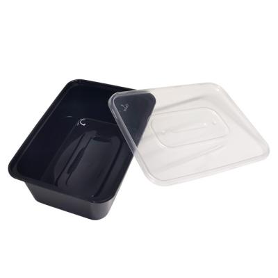 China 750ml Disposable Food Box Packing To Go Rectangular Plastic Bento Box PP Disposable Lunch Box for sale