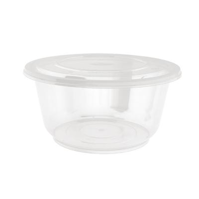 China 700ml Disposable PP Disposable Round Soup Bowls Microwave Freezer Safe Takeout Noggin Cup Plastic Bowl for sale