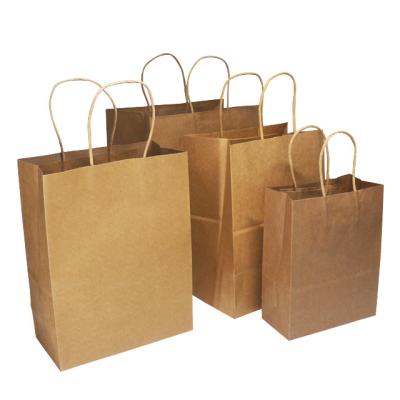 China Wholesales Custom Logo Printed Cheap Kraft Paper Bag Recyclable Recycled Take Away Food Packaging Brown Paper Bag for sale