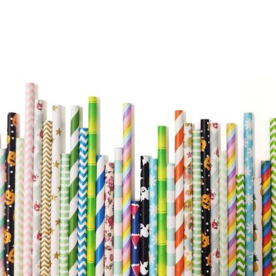 China 6mm Disposable Colorful Straw Bubble Paper Tea Paper Biodegradable Paper Straw Packaging for sale