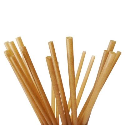 China Modern Fashionable Biodegradable Straw Food Grade Recycled Sugarcane Bagasse Straws 6/8/12mm for sale