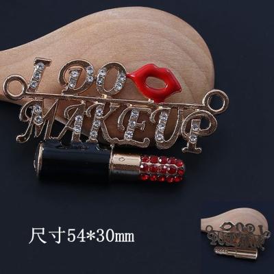 China Clog Hot New Design Lipstick Charm Sale Luxury Lady Metal Charms For Shoes Clogs Sandal Clog Metal Shoe Charm Wholesale for sale