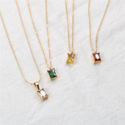 China Trendy Hot Sale Stainless Steel Party Geometric Trendy Gold Plated Custom Birthday Necklace for sale