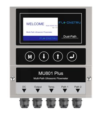 China MU801 Plus Time Difference Time Measuring Principle Ultrasonic Flowmeter Multi Channel for sale